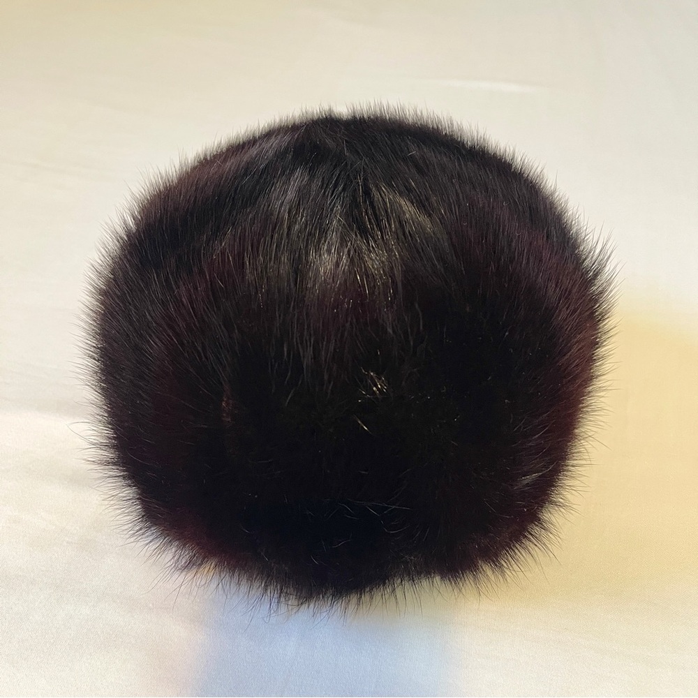 Vintage Real Mink Fur Pillbox Hat